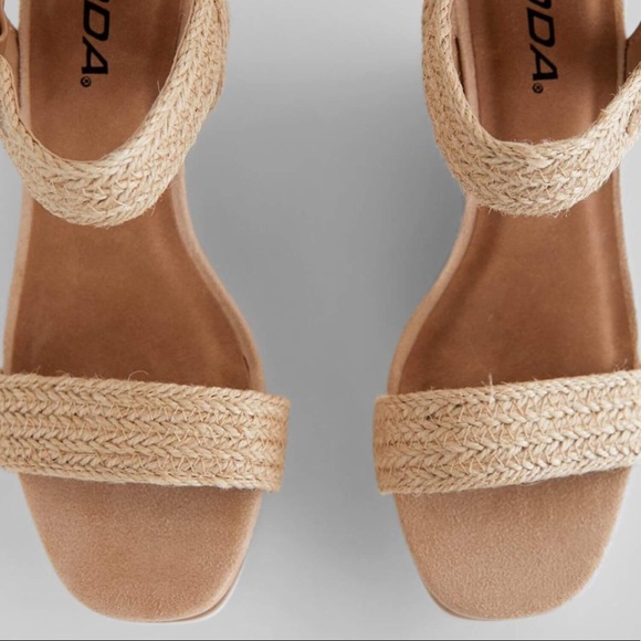 1 Left! Soda Sutter Natural Jute Espadrille Wedge Sandal 10 - Picture 5 of 8